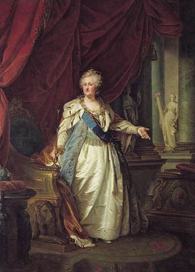 unknow artist Portrat der Kaiserin Katharina II Sweden oil painting art
